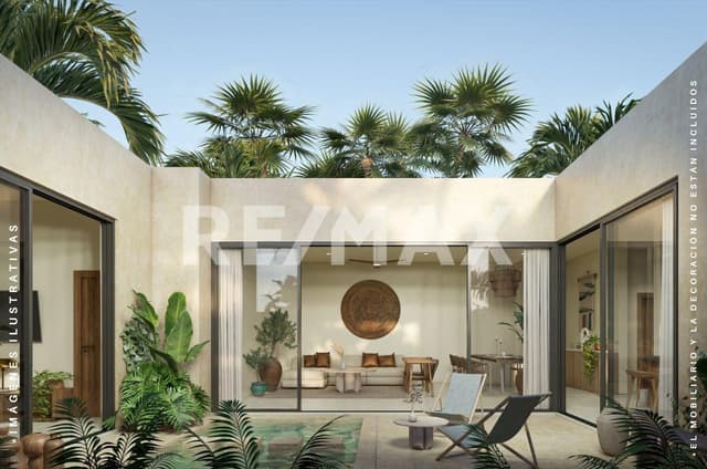 Residencia en preventa de una planta con Alberca en Privada en Conkal – Entrega en 6 meses