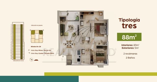 Departamentos en Venta en Ladrillera