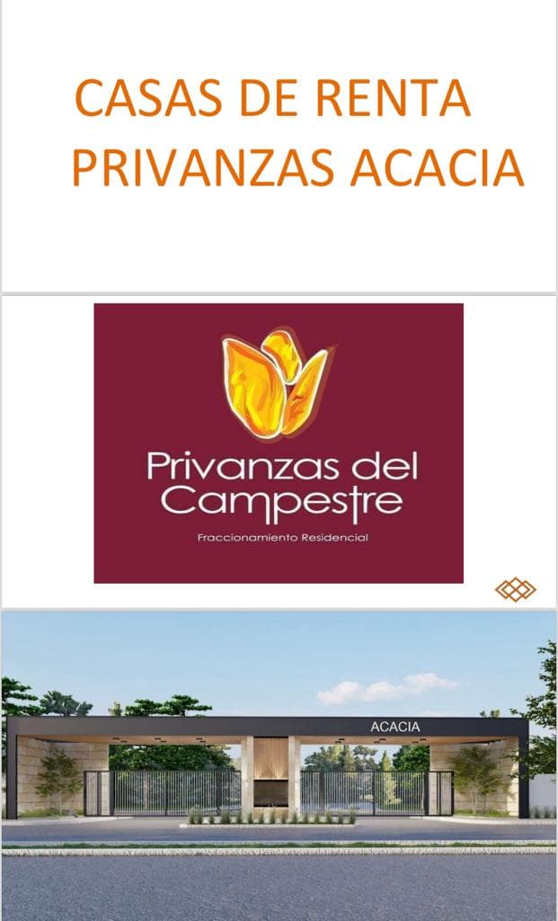 Casas en Renta en Privanzas Acacia