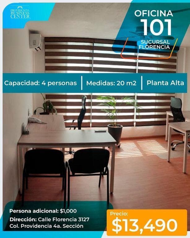 Oficina en Renta en Providencia 4a. Sección