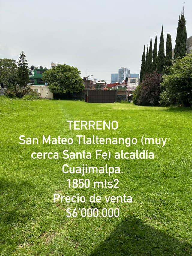 Terreno Residencial en venta en San Mateo Tlaltenango