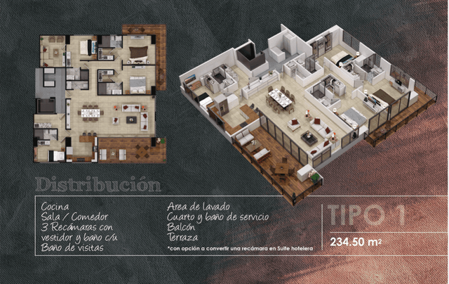 Departamento en venta en Jesús del Monte 3 Recámaras