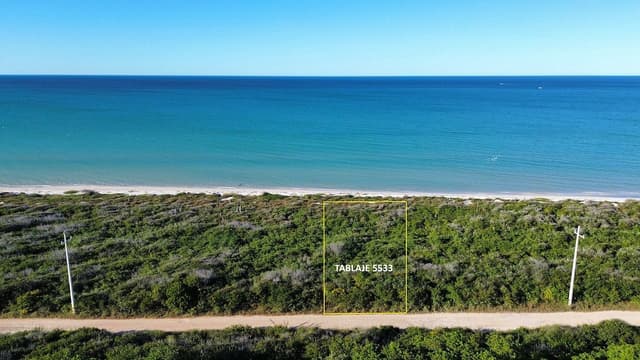 Venta de Terreno Frente al mar en las playas de Sisal, Yucatán