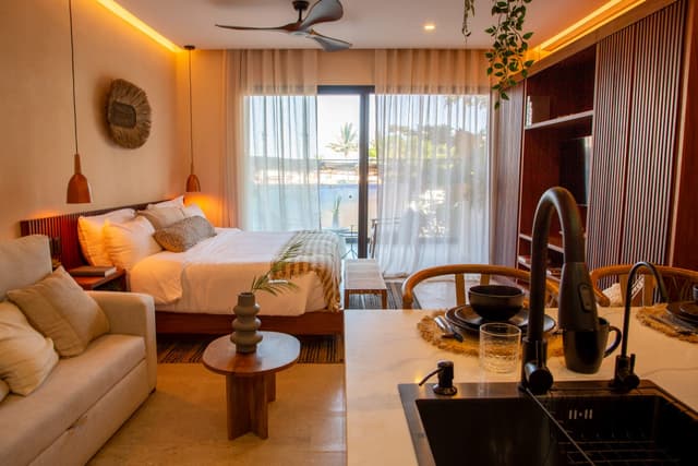 Departamento en venta en Puerto Morelos 1 Recámaras