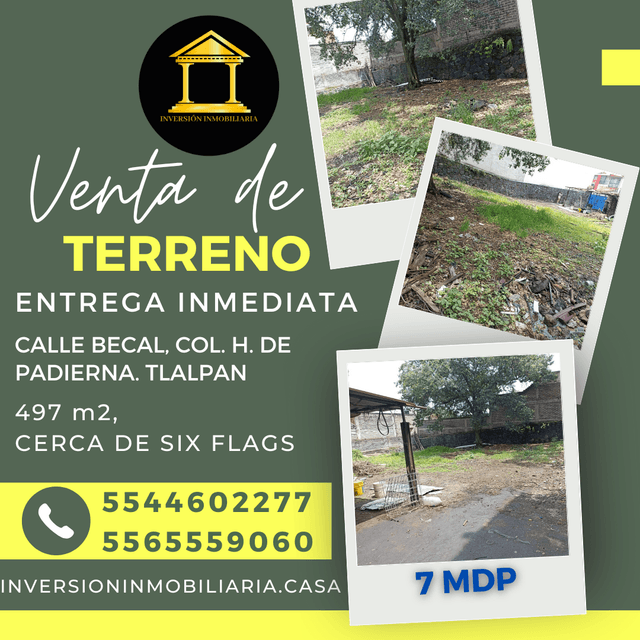 Venta de terreno en Becal