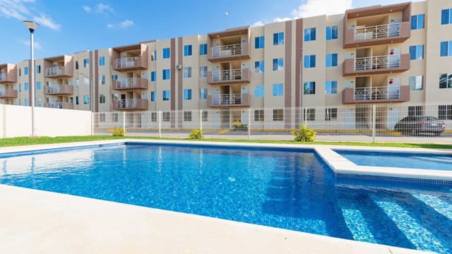 Departamento 2 Recamaras con Alberca en Privada Cancún