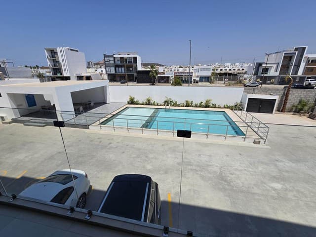 Renta de departamento en paseo del atlantico, 2 recamaras, sala comedor, cocina, estacionamiento un auto.