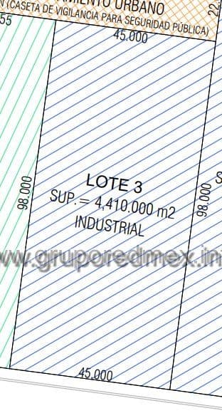 Lote 03 M5a. Terreno industrial en venta dentro de parque industrial PYME, Huimilpan, Queretaro