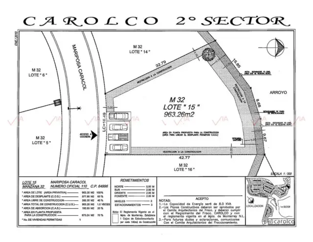 Terreno en Venta en Carolco, Monterrey, Nuevo León