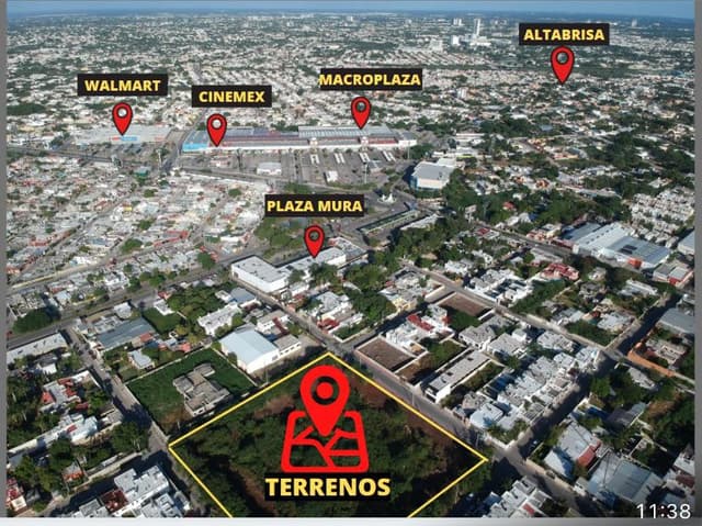 Terrenos en venta en Mérida, lotes en Leandro Valle cerca de Macro plaza