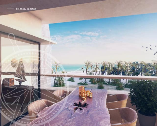 Penthouse De 3 Recámaras de Lujo Frente al Mar con Amenidades, Telchac Puerto, Yucatán