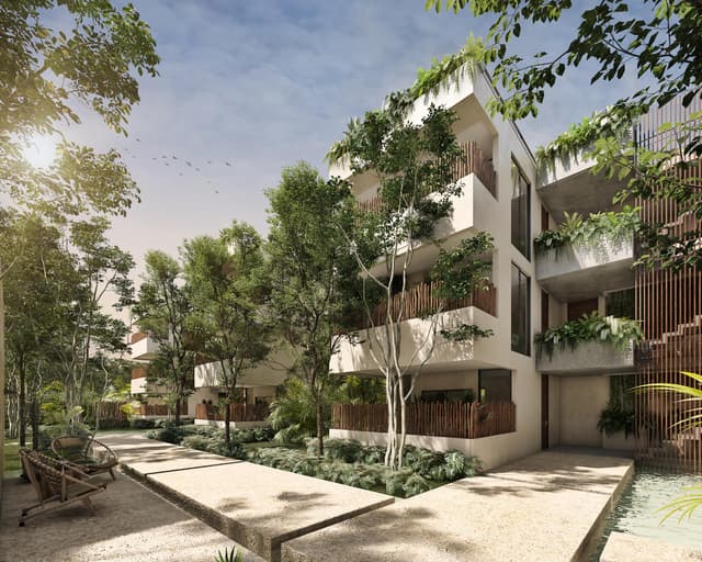 Departamentos de lujo en medio de la selva maya en preventa en Tulum