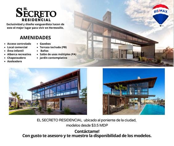 Casa en venta en El Secreto Residencial de Hermosillo, Sonora.