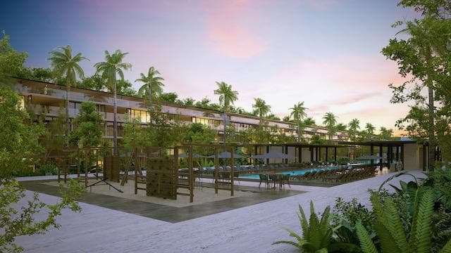 LUJOSO DEPARTAMENTO- 3 REC. - TERRAZA - Acceso beach club - en RESIDENCIAL PLAYACAR- PLAYA DEL CARMEN