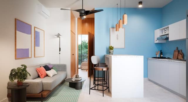 Departamentos en Real montejo de 1 recámara con balcón y amenidades