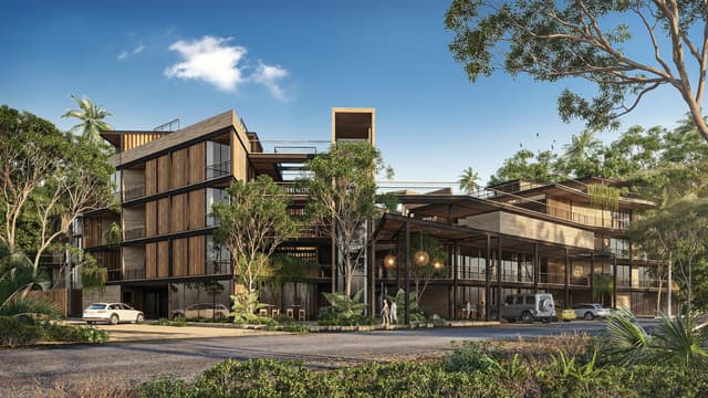 ¡Elegancia y Estilo en Este Sofisticado Desarrollo de 2 Recámaras con Doble Terraza y Jardinera en Tulum!