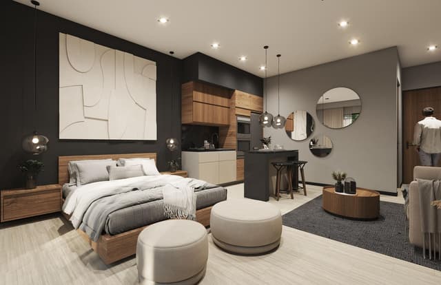 Moderno Estudio con Patio en el Corazón de Playa del Carmen