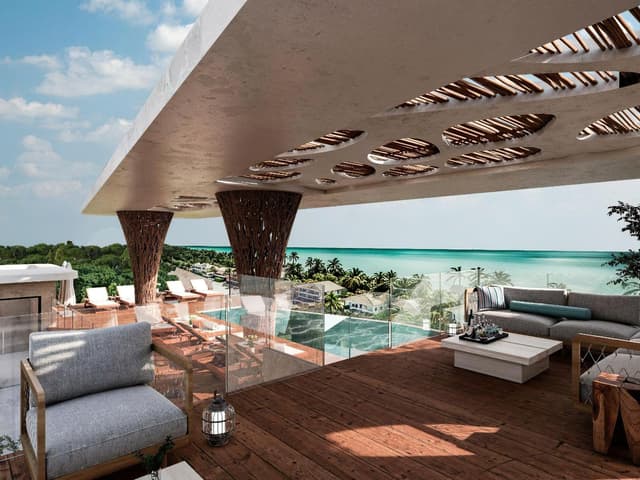 Apartamento Espacioso de 2 Dormitorios con Terraza y Vistas Espectaculares en Tankah Bay