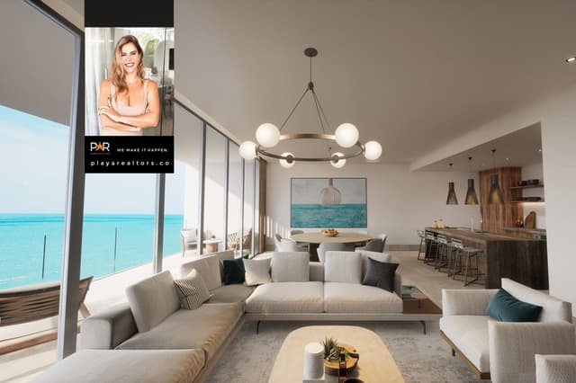 Apartamento de 3 Recámaras con Balcón, Vista al Océano y Aire Acondicionado