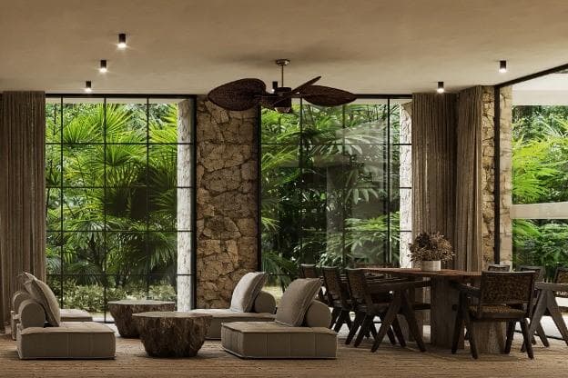 Acogedor Apartamento de 2 Recámaras con Terraza y Jardín en Bahía Tankah