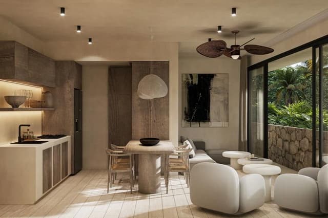 Serenidad Matutina en un Apartamento de 2 Recámaras con Vistas a la Selva en Tulum