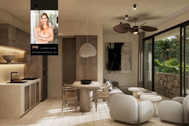 Tranquilidad Vespertina en un Apartamento de 2 Recámaras con Vistas a la Selva en Tulum