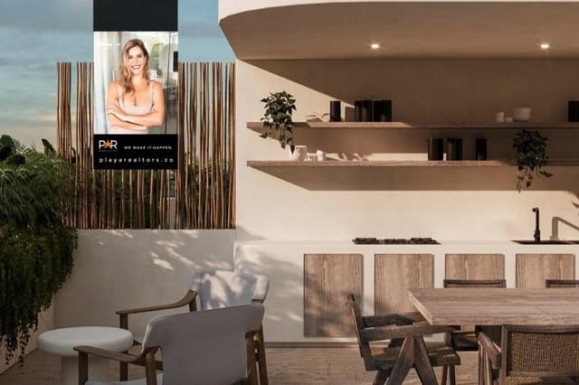 Hermoso Apartamento de 2 Recámaras con Terraza y Atardeceres Oceánicos en Bahía Tankah