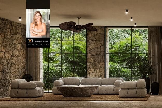 Encantador Apartamento de 2 Recámaras con Terraza con Vistas Encantadoras al Atardecer en el Océano en Bahía Tankah