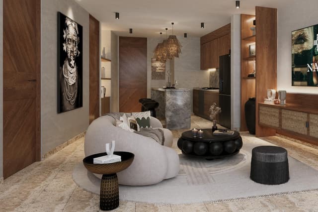 Tranquilo Apartamento de 2 Dormitorios con Terraza en el Área Prestigiosa de Tulum