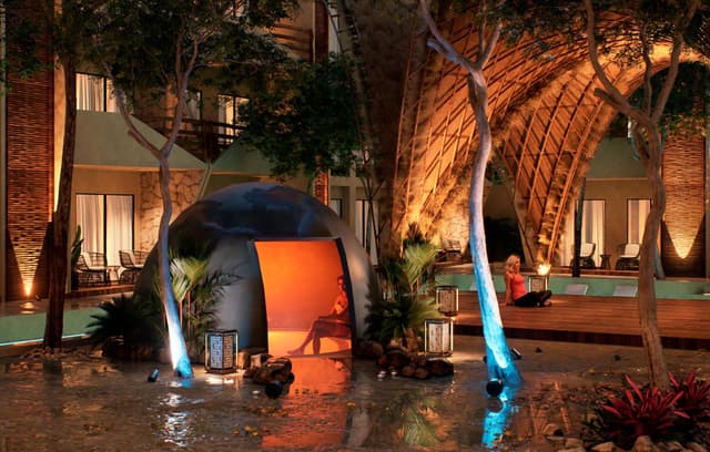 Serenidad en la Terraza: Lujoso Apartamento de 2 Recámaras con Jacuzzi Privado y Vistas Escénicas