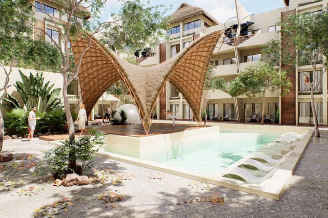 Retiro Chic: Moderno Apartamento de 2 Recámaras con Amplia Terraza y Acceso al Patio Central