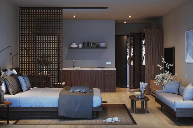 Comodidad Moderna: Estudio con Balcón Privado en el Paraíso Tropical de Tulum