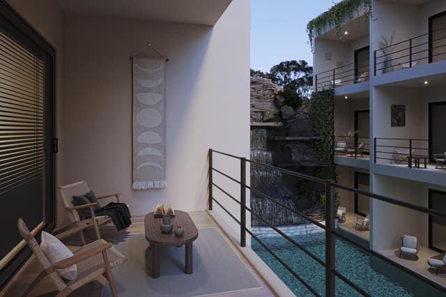 Comodidad Moderna: Estudio con Balcón Privado en el Paraíso Tropical de Tulum