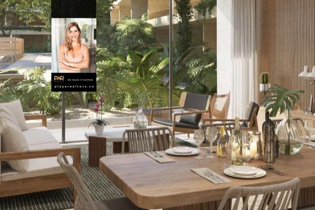 Comodidad Premium: Departamento de 1 Recámara con Terraza Expansiva y Área de Lounge en Tulum