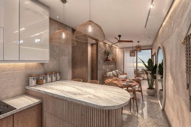 Elegancia Refinada: Apartamento de 2 Recámaras con Balcón en Ubicación Prime de Playa del Carmen