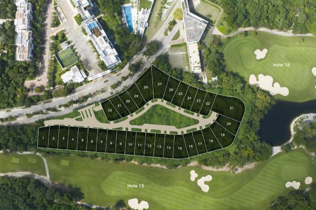 Lote con Impresionantes Vistas al Golf y Fácil Acceso a la Playa en Playa del Carmen