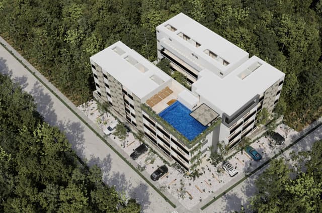 Elegante Estudio Penthouse con Jardín Secreto en la Azotea en Tulum