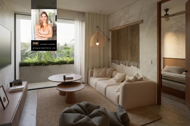 Apartamento con Terraza y Espacios que Reflejan el Estilo de Vida de Tulum