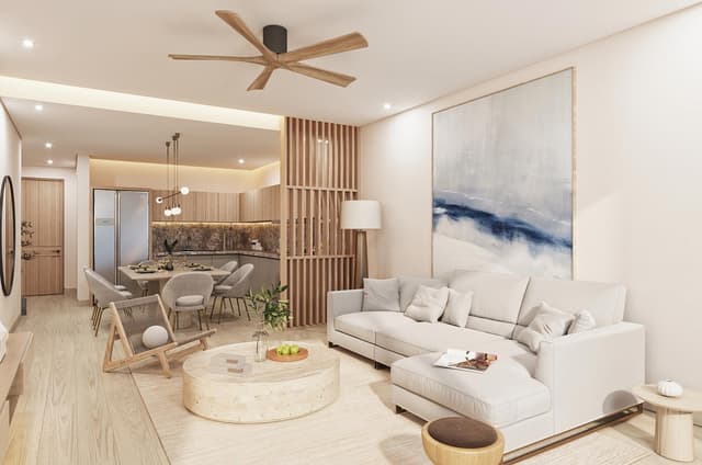 Sofisticado Departamento de 1 Recámara con Terraza y Acceso a la Alberca en Puerto Morelos