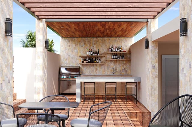 Oasis Acogedor: Estudio Turnkey con Terraza en el Vibrante Corazón de Playa del Carmen