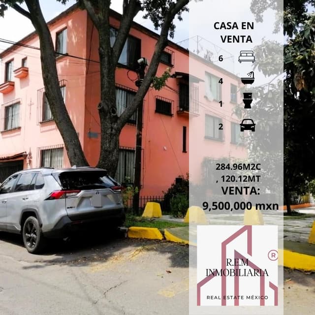 VENTA CASA 6 RECÁMARAS, ROMERO DE TERREROS, MONTE DE PIEDAD