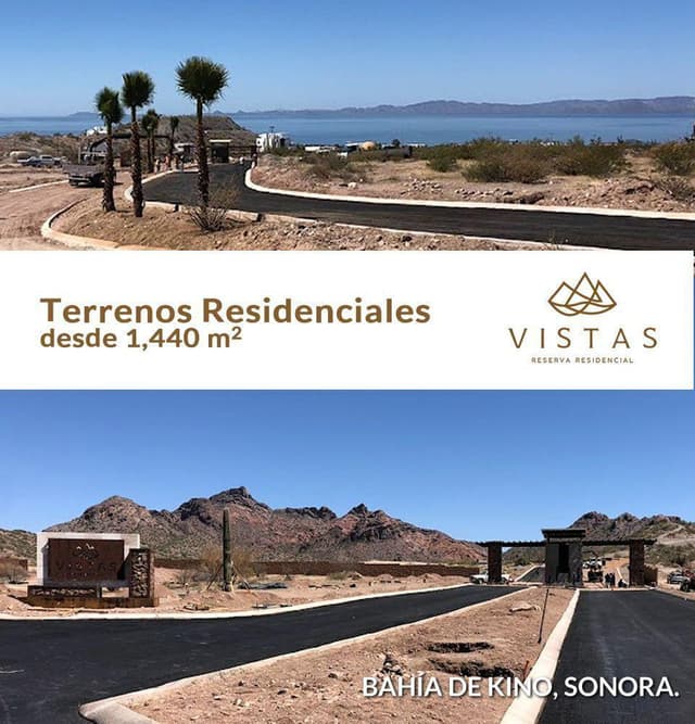 Terrenos en venta en Las Vistas Reserva Residencial, Bahía de Kino, Sonora.