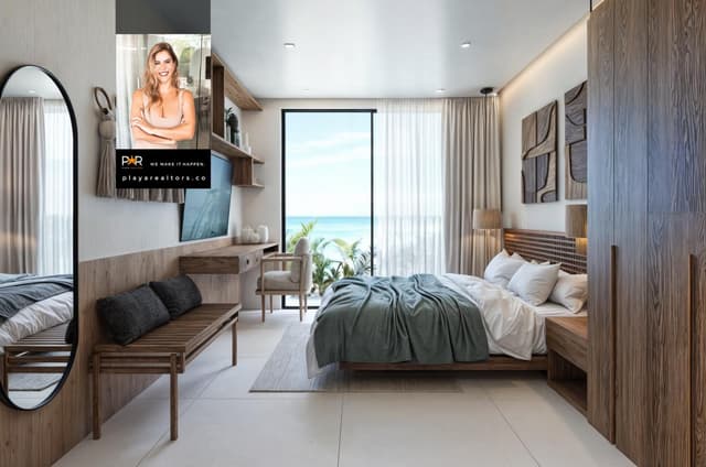 Chic Costero: Penthouse de 1 Recámara con Vistas Impresionantes del Océano desde la Terraza en Mahahual