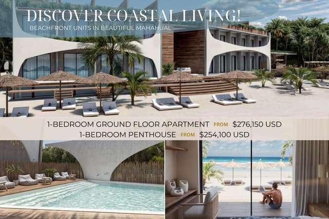 Vida Costera de Lujo: Penthouse de 1 Recámara con Impresionante Terraza Oceánica en Mahahual