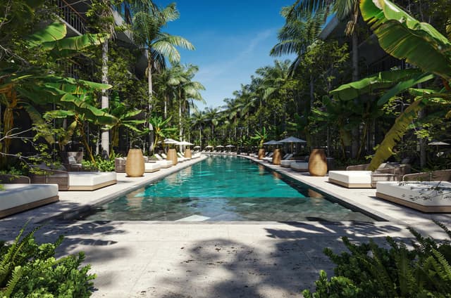 Vida Tropical: Departamento de 1 Recámara con Terraza Cerca de la Playa en Playacar