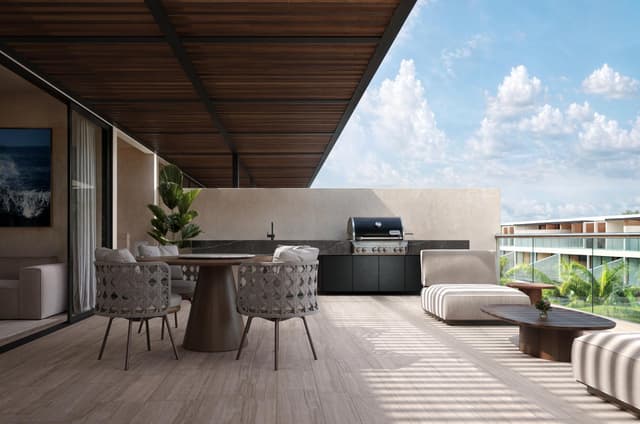 Paraíso Tropical: Departamento de 2 Recámaras con Terraza en Playacar, Playa del Carmen