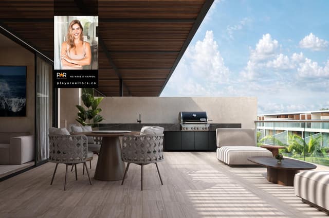 Retiro Exclusivo: Penthouse de 1 Recámara con Jardín en Playacar, Playa del Carmen