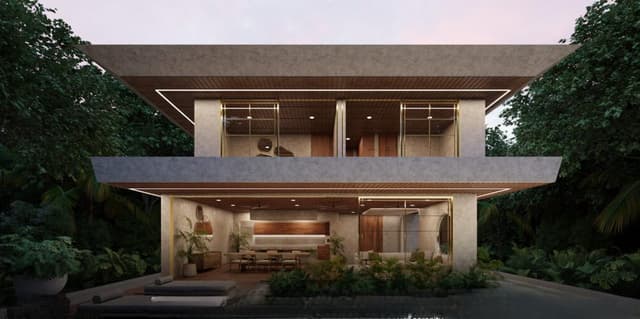 Tulum: Villa de 4 Recámaras con Cocina Abierta, Sauna, Alberca & Yoga Shala Cerca de la Laguna Nopalitos