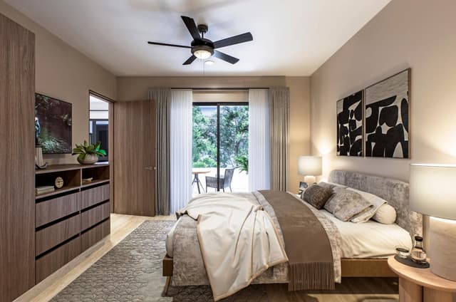 Departamento Contemporáneo de 1 Recámara con Terraza en el Corazón de Playa del Carmen