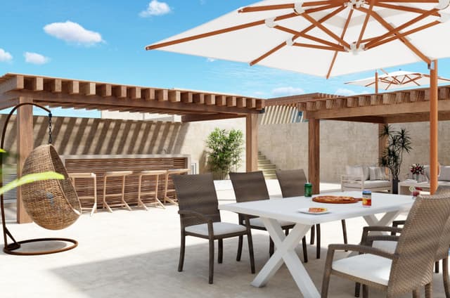 Tu oasis privado con terraza y vistas turquesas en Cancún